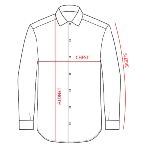 blackr full sleeve shirt measurement guide